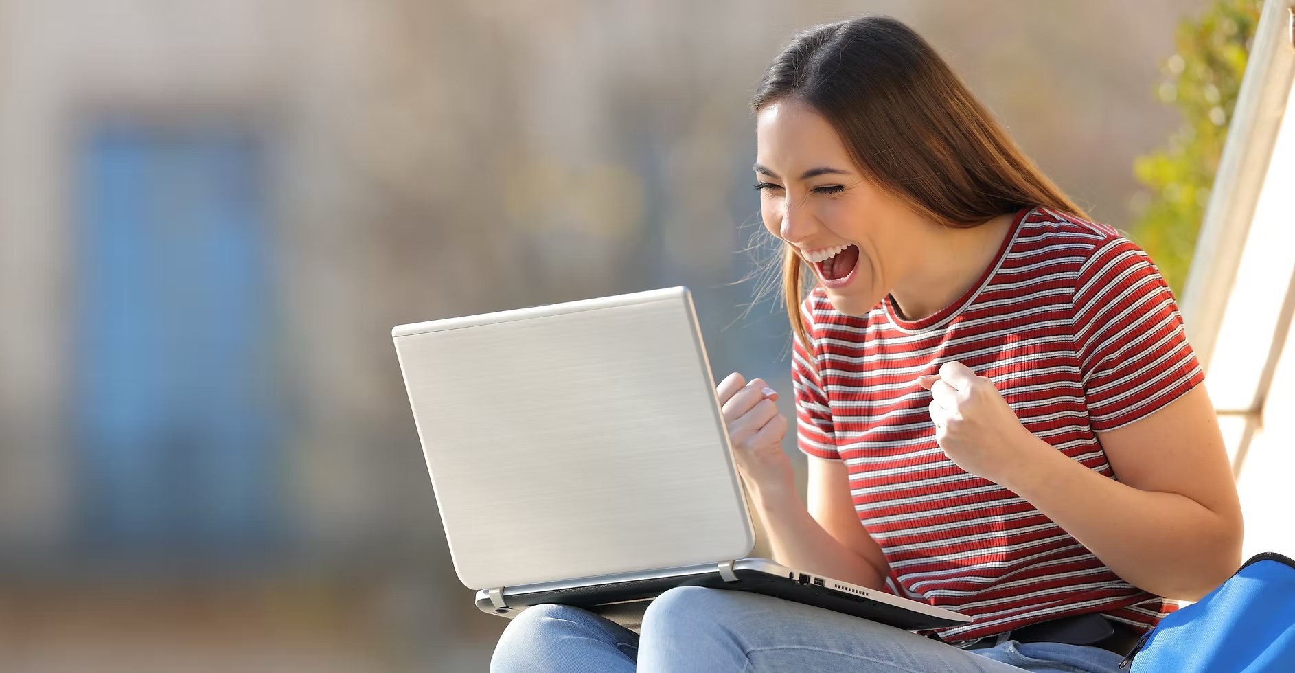 Student at laptop
